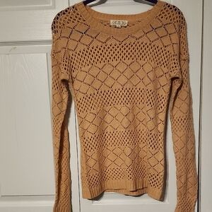 Pink Rose Lightweight Peach Sweater Size Small Juniors